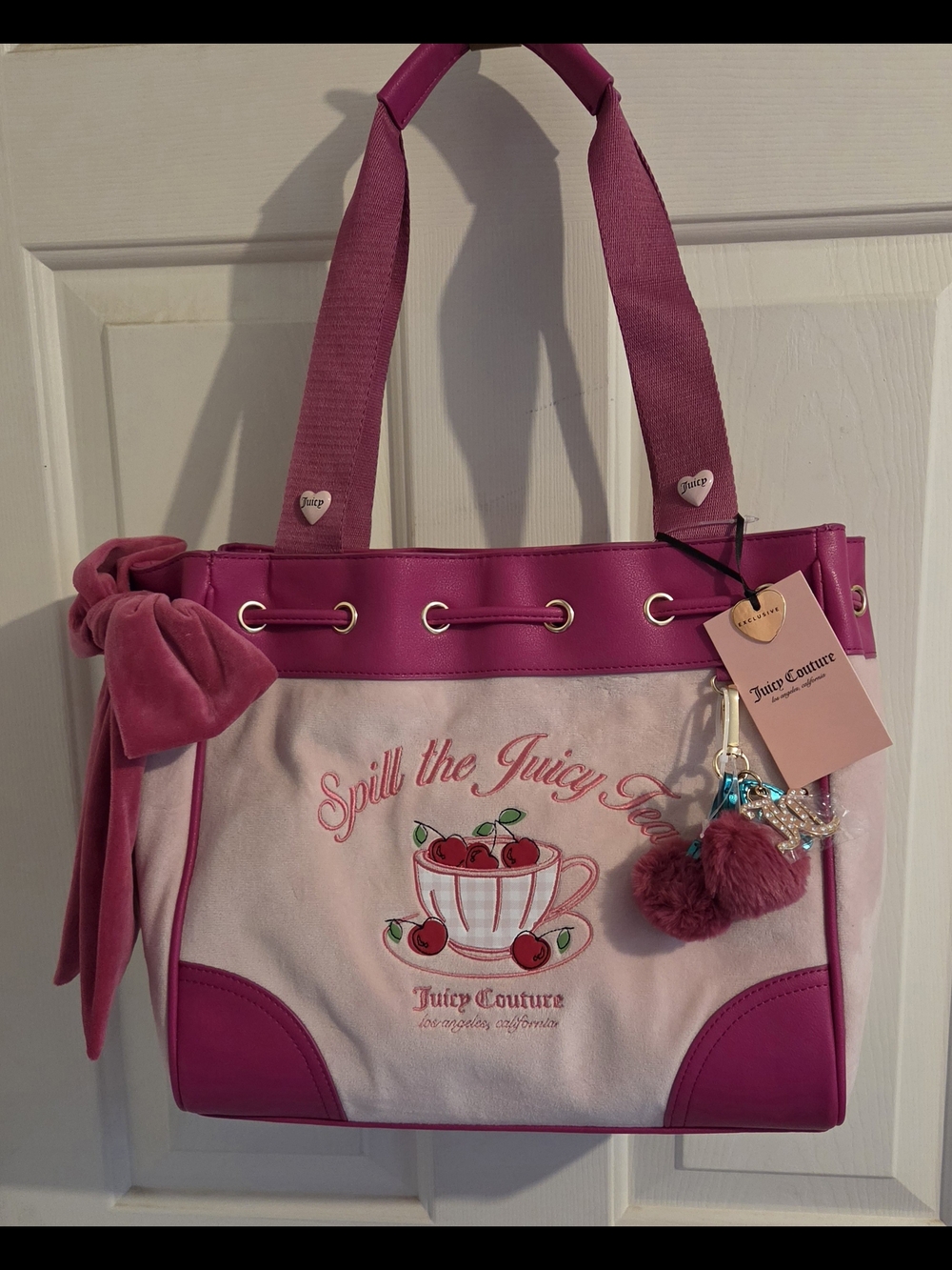 Juicy Couture Pink Daydreamer Tote  Spill the Juicy Tea NWT